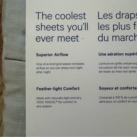 Casper Hyperlite Shams Tencel Cooling Standard Shams Pillowcases Light Blue Gray - Picture 4 of 6